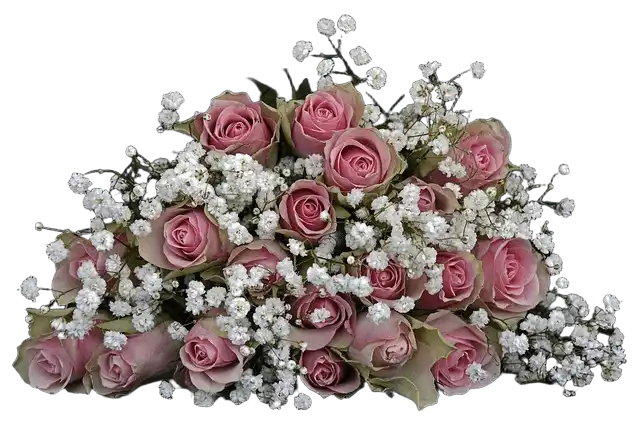 rózsacsokor rezgővel erősebb rózsaszinű virágok